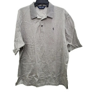 Polo Golf Ralph Lauren Men's Vintage Grey Chevron Pony Pima Cotton Polo Size XL